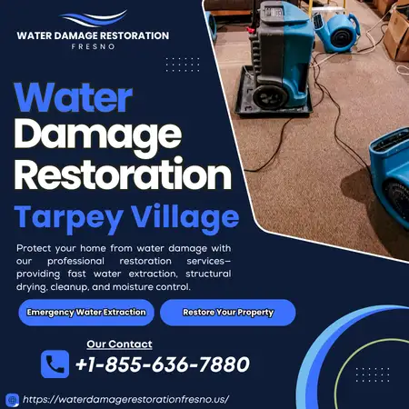 water-damage-restoration-tarpey-village-ca-equipment Drying equipment set up for water damage restoration in Tarpey Village, CA